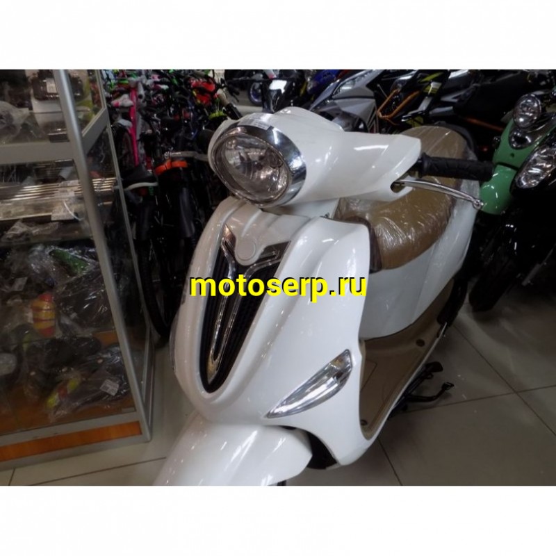 Купить  ====Скутер MOTOLIFE CY125T-3B (Мотолайф Веспа) (реплика VESPA) скол на пластике внизу. 4Т, 125сс, литые 14"/14",  диск./бараб. Белый  (Бер) (шт) (0 купить с доставкой по Москве и России, цена, технические характеристики, комплектация фото  - motoserp.ru