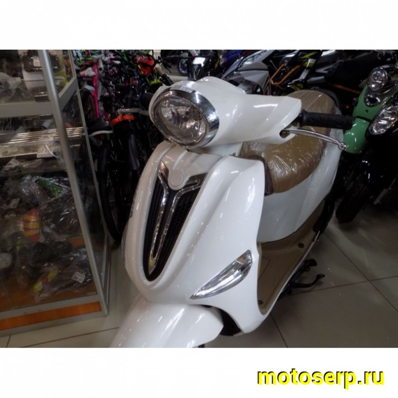 Купить  ====Скутер MOTOLIFE CY125T-3B (Мотолайф Веспа) (реплика VESPA) скол на пластике внизу. 4Т, 125сс, литые 14"/14",  диск./бараб. Белый  (Бер) (шт) (0 купить с доставкой по Москве и России, цена, технические характеристики, комплектация фото  - motoserp.ru