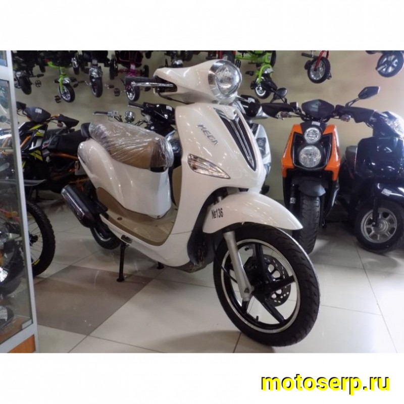 Купить  ====Скутер MOTOLIFE CY125T-3B (Мотолайф Веспа) (реплика VESPA) скол на пластике внизу. 4Т, 125сс, литые 14"/14",  диск./бараб. Белый  (Бер) (шт) (0 купить с доставкой по Москве и России, цена, технические характеристики, комплектация фото  - motoserp.ru