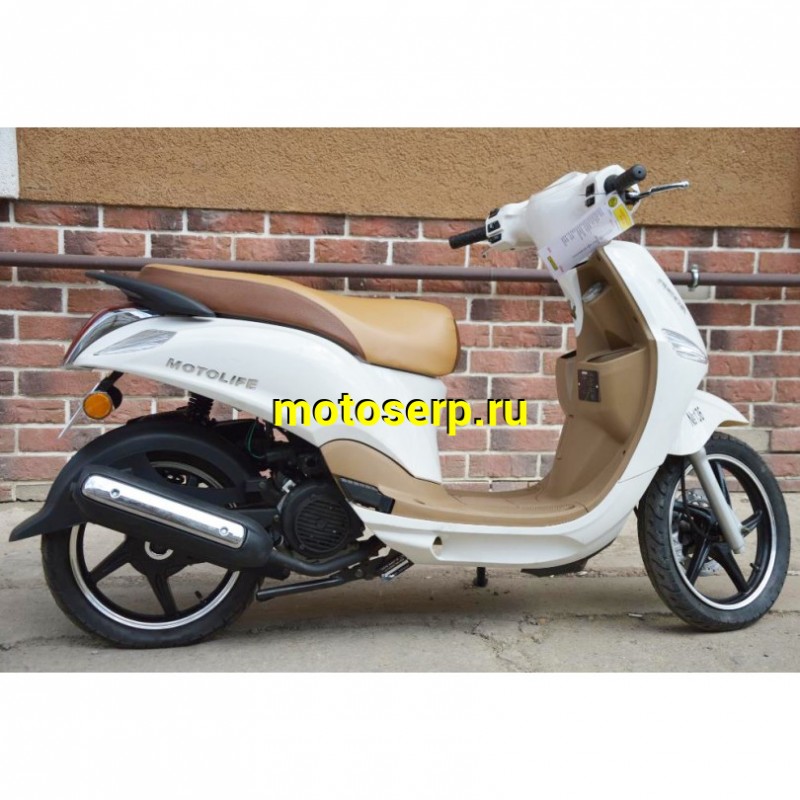 Купить  Скутер MOTOLIFE CY125T-3B (Мотолайф Веспа) (реплика VESPA) скол на пластике внизу. 4Т, 125сс, литые 14"/14",  диск./бараб. Белый  (Бер) (шт) (0 купить с доставкой по Москве и России, цена, технические характеристики, комплектация фото  - motoserp.ru