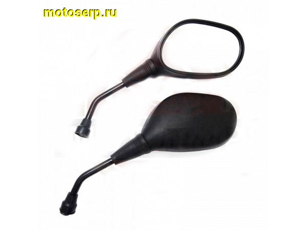 Купить  Зеркала (d-8mm, прав резьба) овал пласт. (бобовидные, черные) 017 (пар.) (Грехн 04785 купить с доставкой по Москве и России, цена, технические характеристики, комплектация фото  - motoserp.ru