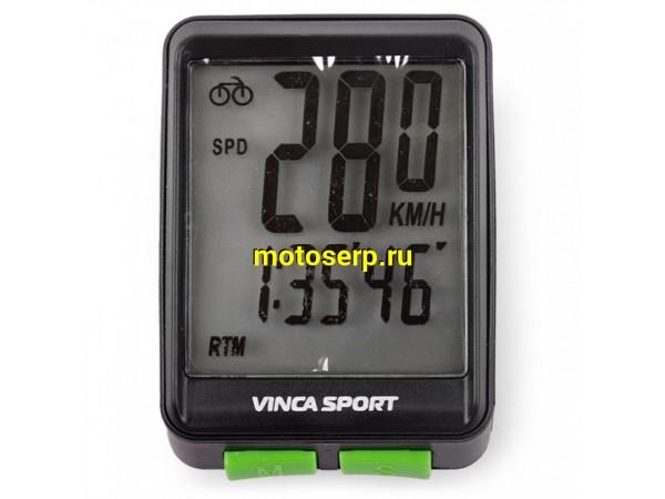 Купить  Велокомпьютер беспроводной Vinca Sport Вело (шт) (Бар V 1507 black/green купить с доставкой по Москве и России, цена, технические характеристики, комплектация фото  - motoserp.ru