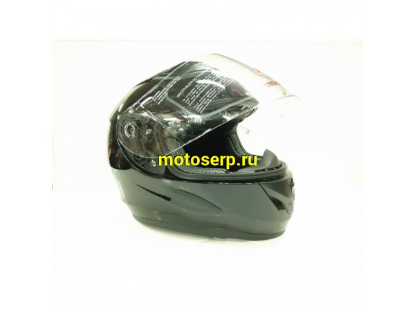 Купить  Шлем интеграл (Детский) Ataki SC-36 Solid , цвет черный глянцевый  р-р YS (шт) (SM 825-5605 купить с доставкой по Москве и России, цена, технические характеристики, комплектация фото  - motoserp.ru