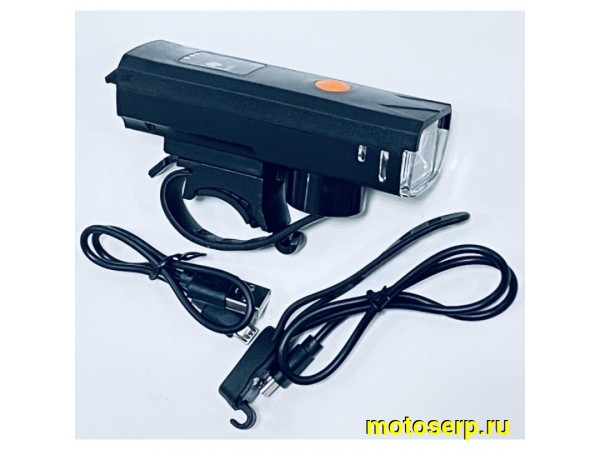 Купить  Фара передн диодная 40529 (с сигналом + датчик движения) USB зарядка 1200 mah Вело (шт) (Ряб купить с доставкой по Москве и России, цена, технические характеристики, комплектация фото  - motoserp.ru