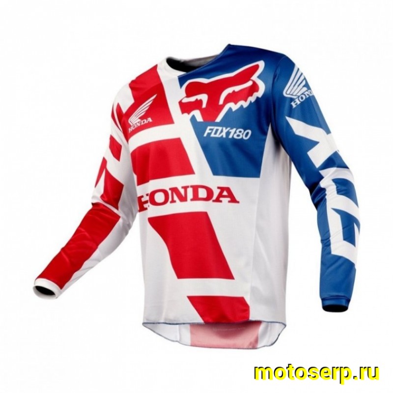 Купить  Джерси (футболка для мотокросса) Fox 180 Honda красный XL (шт) (0 купить с доставкой по Москве и России, цена, технические характеристики, комплектация фото  - motoserp.ru