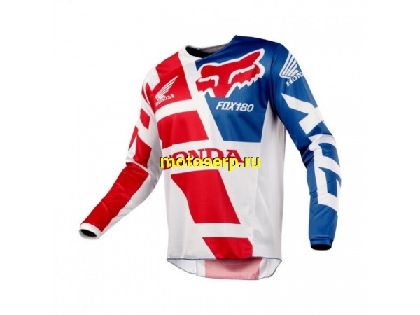 Купить  Джерси (футболка для мотокросса) Fox 180 Honda красный XXL (шт) (0 купить с доставкой по Москве и России, цена, технические характеристики, комплектация фото  - motoserp.ru