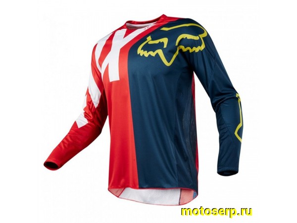 Купить  Джерси (футболка для мотокросса) Fox 360 Creo сине-красный L (шт) (МотоЯ купить с доставкой по Москве и России, цена, технические характеристики, комплектация фото  - motoserp.ru