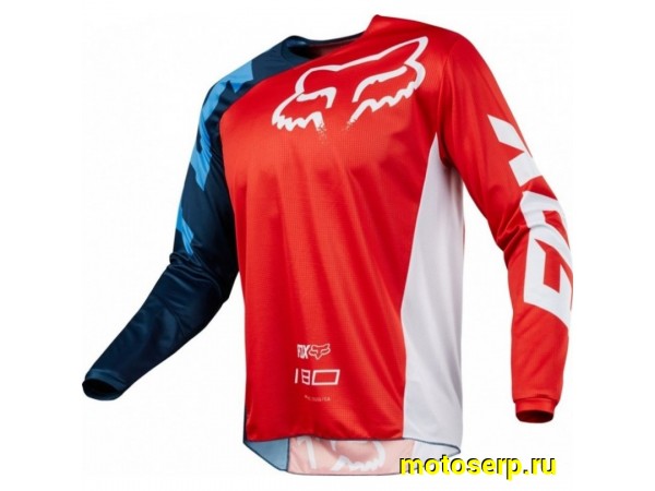 Купить  Джерси (футболка для мотокросса) Fox 180 RACE красный L (шт) (0 купить с доставкой по Москве и России, цена, технические характеристики, комплектация фото  - motoserp.ru