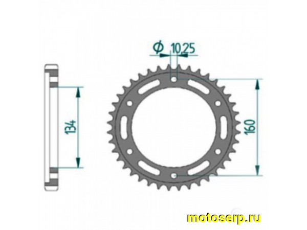 Купить  Звезда ведомая JTR1306.41 (41зуб) JAPAN (шт) (0 купить с доставкой по Москве и России, цена, технические характеристики, комплектация фото  - motoserp.ru