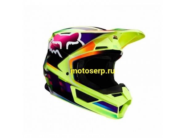 Купить  ====Шлем Кросс Fox V1 Gama Helmet Yellow L 59-60cm (25472-005-L) 1450гр (шт) (0 купить с доставкой по Москве и России, цена, технические характеристики, комплектация фото  - motoserp.ru