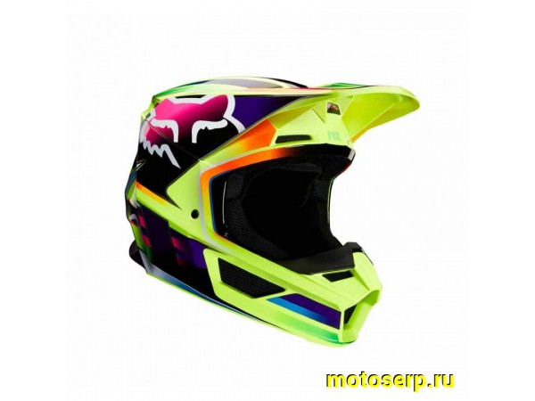 Купить  ====Шлем Кросс Fox V1 Gama Helmet Yellow L 59-60cm (25472-005-L) 1450гр (шт) (0 купить с доставкой по Москве и России, цена, технические характеристики, комплектация фото  - motoserp.ru