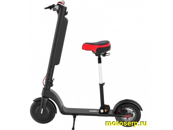 Купить  ====Самокат электро, электросамокат WELS X8  с сиденьем 350 Вт, 36 V, колеса 10", ЛИТИЕВЫЙ АККУМУЛЯТОР (шт)  купить с доставкой по Москве и России, цена, технические характеристики, комплектация фото  - motoserp.ru