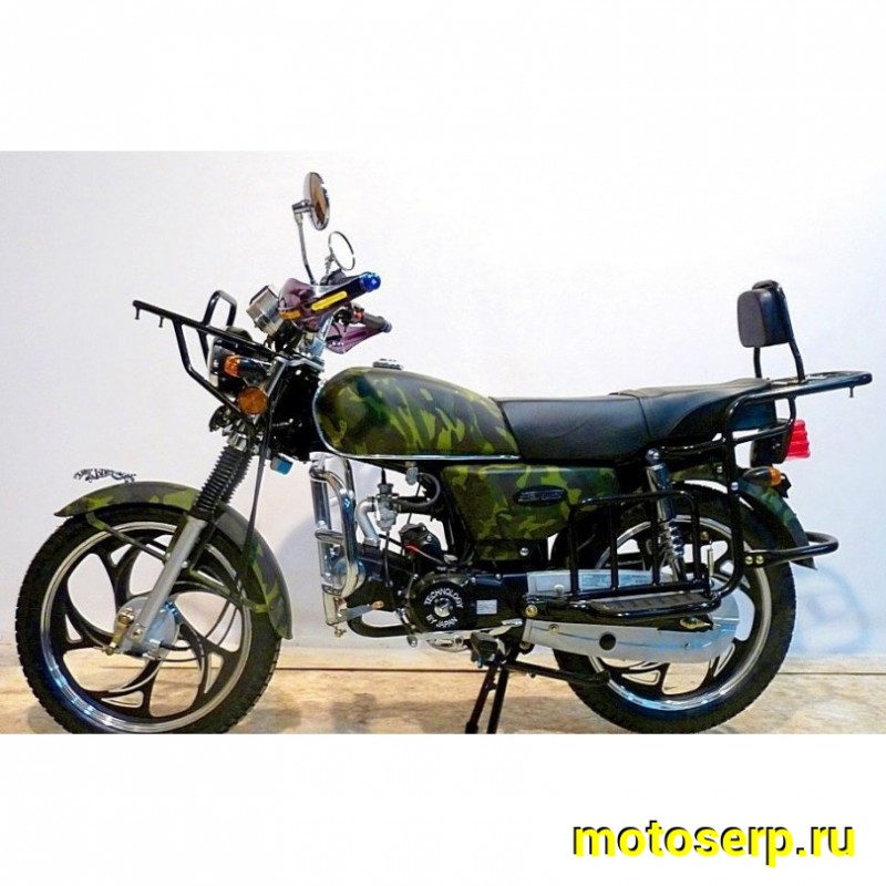 Купить  ====Мопед ALPHA Лесник 50/110 (+ЦПГ) 4Т; колеса 17"литые; 4пер, эл. старт;  хром. тахом (шт) 01100 купить с доставкой по Москве и России, цена, технические характеристики, комплектация фото  - motoserp.ru
