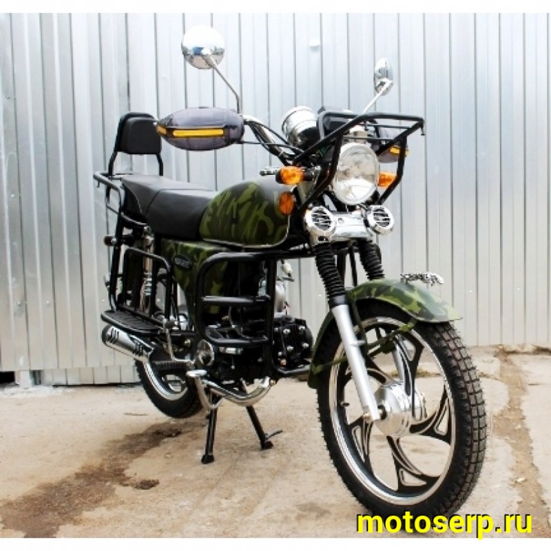 Купить  ====Мопед ALPHA Лесник 50/110 (+ЦПГ) 4Т; колеса 17"литые; 4пер, эл. старт;  хром. тахом (шт) 01100 купить с доставкой по Москве и России, цена, технические характеристики, комплектация фото  - motoserp.ru