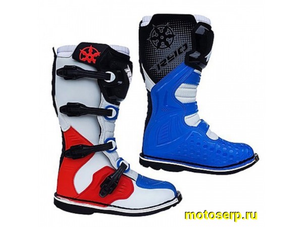 Купить  Мотоботы кросс. RYO Racing MX3 (защ. голени), белый/синий/красный 46" (Ч/З) (пар) (Regul 304237-12 купить с доставкой по Москве и России, цена, технические характеристики, комплектация фото  - motoserp.ru