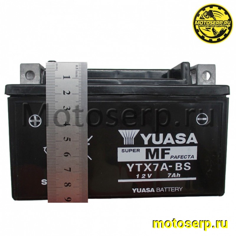 Купить  Аккумулятор 12в  7а (147х84х92) YUASA MF YTX7A-BS (шт) (MOTO-SKUTER 15651 купить с доставкой по Москве и России, цена, технические характеристики, комплектация фото  - motoserp.ru