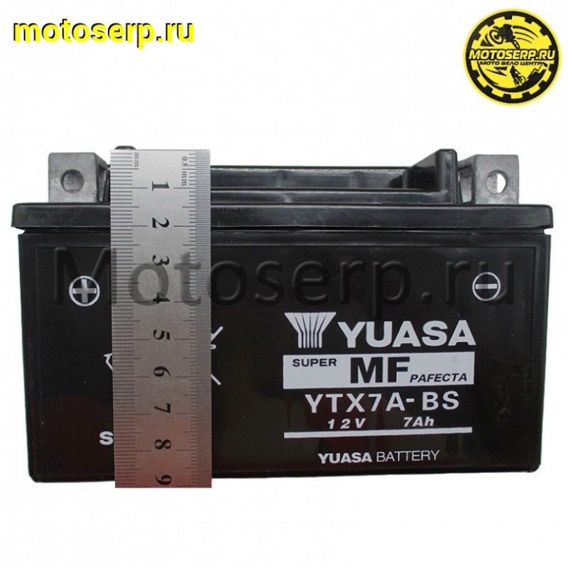 Купить  Аккумулятор 12в  7а (147х84х92) YUASA MF YTX7A-BS (шт) (MOTO-SKUTER 15651 купить с доставкой по Москве и России, цена, технические характеристики, комплектация фото  - motoserp.ru
