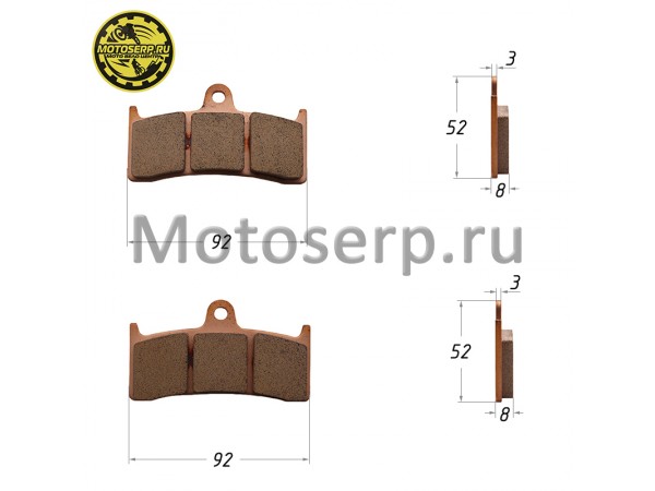 Купить  Колодки тормозные диск GoldFren 126 S3 Honda CB1300SF, Kawasaki Zx750 Ninja, Yamaha YZF 750 (пар)   (0 купить с доставкой по Москве и России, цена, технические характеристики, комплектация фото  - motoserp.ru