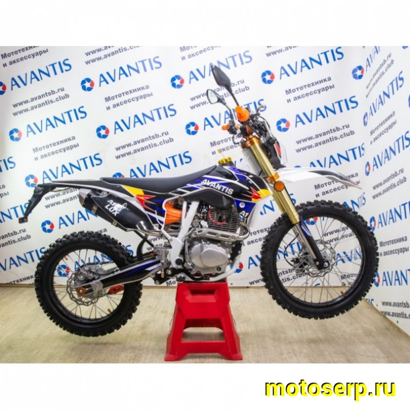 Купить  ====Мотоцикл Кросс/Эндуро AVANTIS A2 Lux (ПТС), УЦЕНКА НОВЫЙ (ржавчина на выхлопной трубе) 21/18, 172FMM, 4Т, возд. охл, (шт).  купить с доставкой по Москве и России, цена, технические характеристики, комплектация фото  - motoserp.ru