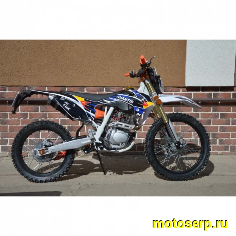Купить  ====Мотоцикл Кросс/Эндуро AVANTIS A2 Lux (ПТС), УЦЕНКА НОВЫЙ (ржавчина на выхлопной трубе) 21/18, 172FMM, 4Т, возд. охл, (шт).  купить с доставкой по Москве и России, цена, технические характеристики, комплектация фото  - motoserp.ru