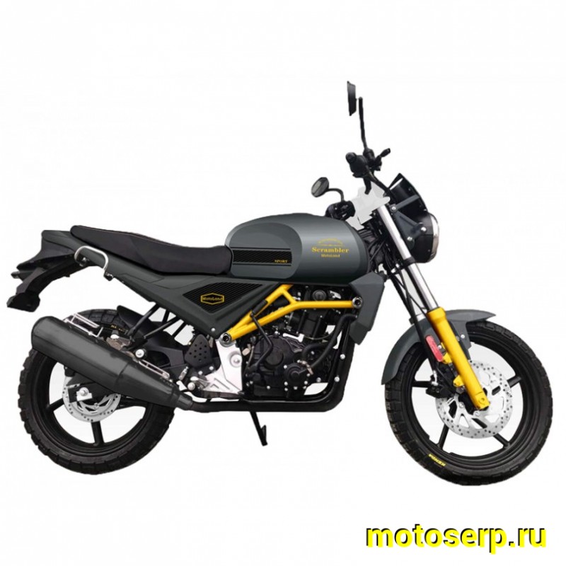 Купить  ====Мотоцикл Motoland SCRAMBLER 250cc, 4Т (165FMM) диск/диск,100/80-17"/140/60-17", эл/кикстарт, LED фара/поворот (шт) (ML 13437 купить с доставкой по Москве и России, цена, технические характеристики, комплектация фото  - motoserp.ru