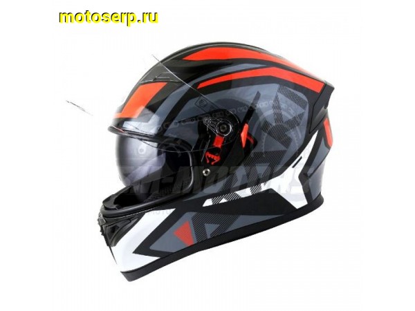 Купить  Шлем закрытый Ataki JK316 Route серый/красный глянцевый р-р M интеграл (шт) (SM 825-8558 купить с доставкой по Москве и России, цена, технические характеристики, комплектация фото  - motoserp.ru