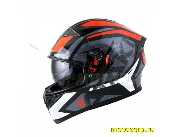 Купить  Шлем закрытый Ataki JK316 Route серый/красный глянцевый р-р M интеграл (шт) (SM 825-8558 купить с доставкой по Москве и России, цена, технические характеристики, комплектация фото  - motoserp.ru