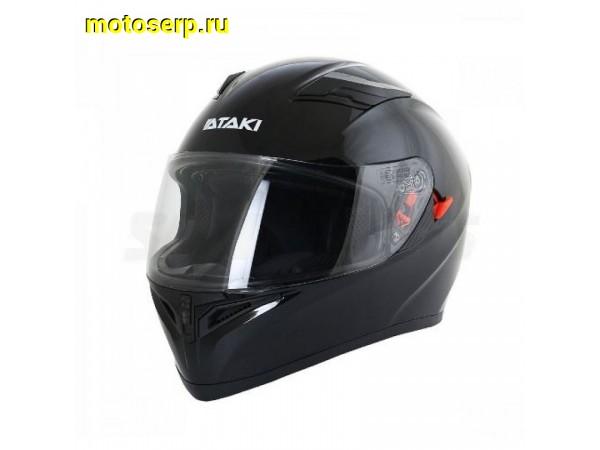 Купить  Шлем закрытый Ataki JK316 Solid черный глянцевый р-р XL интеграл (шт) (SM 825-6045 купить с доставкой по Москве и России, цена, технические характеристики, комплектация фото  - motoserp.ru