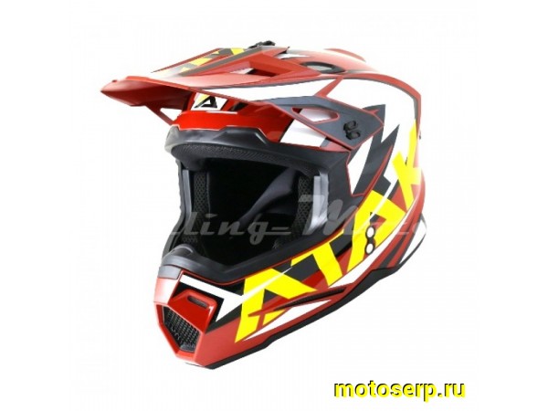 Купить  ====Шлем Кросс Ataki JK801 Rampage коричневый/желтый глянцевый р-р XL 1150гр (шт)  (0 купить с доставкой по Москве и России, цена, технические характеристики, комплектация фото  - motoserp.ru