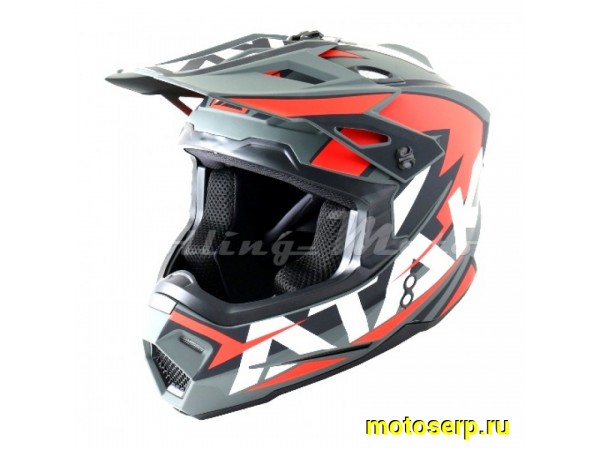 Купить  ====Шлем Кросс Ataki JK801 Rampage красный/серый матовый р-р XL 1150гр (шт)  (0 купить с доставкой по Москве и России, цена, технические характеристики, комплектация фото  - motoserp.ru