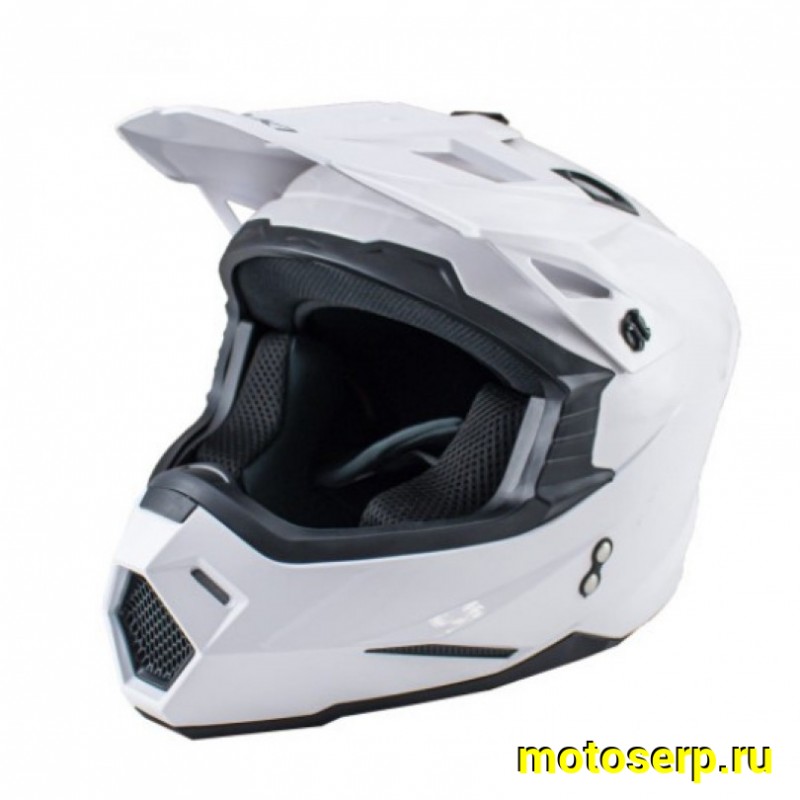 Купить  Шлем Кросс Ataki JK801 Solid белый глянцевый  р-р XL 1150гр (шт)  (SM 880-5392 купить с доставкой по Москве и России, цена, технические характеристики, комплектация фото  - motoserp.ru