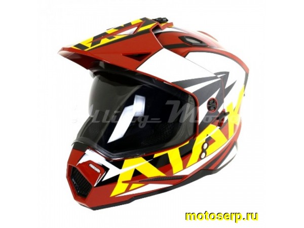 Купить  Шлем Кросс Ataki JK802 (мотард) Rampage Hi-Vis коричневый/желтый глянцевый р-р XL  1150гр (шт)  (SM 763-2812 купить с доставкой по Москве и России, цена, технические характеристики, комплектация фото  - motoserp.ru