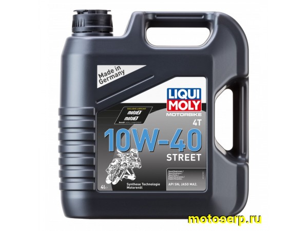 Купить  Масло LiquiMoly 4Т Motorbike 4T Street 10W40 синт. для мотоциклов 4L (шт) (LM 7512 (LM 1243 купить с доставкой по Москве и России, цена, технические характеристики, комплектация фото  - motoserp.ru