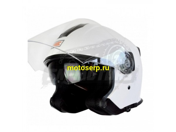 Купить  ====Шлем открытый байк со стеклом Origine Palio Solid (белый) глянцевый (XL) (шт) (0 купить с доставкой по Москве и России, цена, технические характеристики, комплектация фото  - motoserp.ru