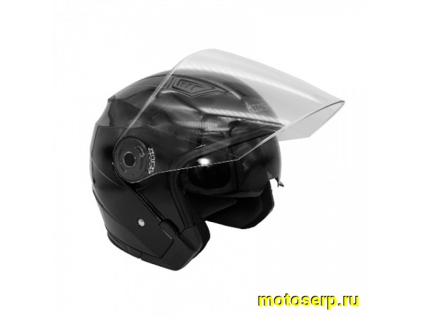 Купить  ====Шлем открытый байк со стеклом KIOSHI 516/526 Solid (черный) глянцевый (M) (шт) (0 купить с доставкой по Москве и России, цена, технические характеристики, комплектация фото  - motoserp.ru