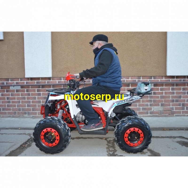 Купить  125cc Квадроцикл Wels THUNDER EVO 125 , 125сс, утилит. 9-12 лет, кол.8" штамп, автомат, реверс, сигнал с контр. тормоза Диск/диск, и пр. (шт) купить с доставкой по Москве и России, цена, технические характеристики, комплектация фото  - motoserp.ru