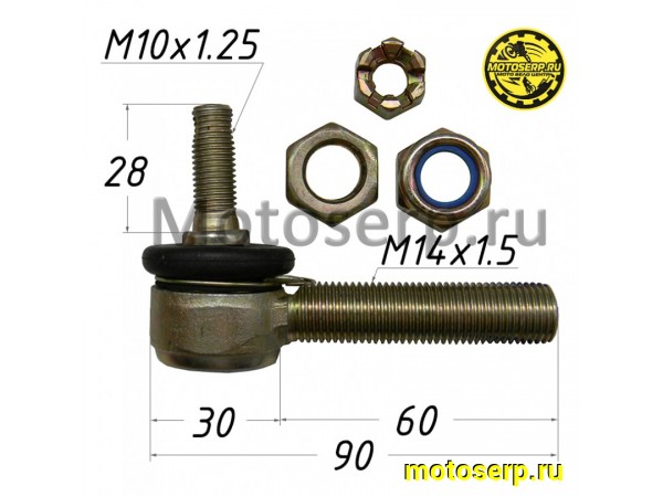 Купить  Шаровая опора нижняя ATV150-250 FOX ( M10x1.25, M14x1.5, D30, L=90) и др. (шт) (ML 10045 (MOTO-SKUTER 16499 купить с доставкой по Москве и России, цена, технические характеристики, комплектация фото  - motoserp.ru