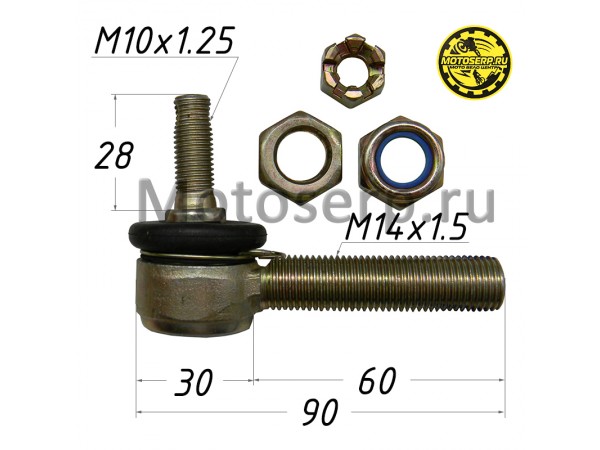 Купить  Шаровая опора нижняя ATV150-250 FOX ( M10x1.25, M14x1.5, D30, L=90) и др. (шт) (ML 10045 (MOTO-SKUTER 16499 купить с доставкой по Москве и России, цена, технические характеристики, комплектация фото  - motoserp.ru