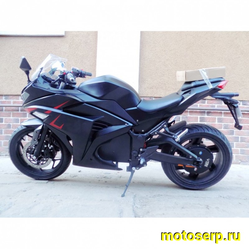 Купить  ====Электромотоцикл Kawasaki Ninja (Кавасаки Ниндзя) 4000W, ЛИТИЕВЫЙ аккум, торм. диск./диск.,кол. 17"/17"  (шт) (MOTO-SKUTER купить с доставкой по Москве и России, цена, технические характеристики, комплектация фото  - motoserp.ru