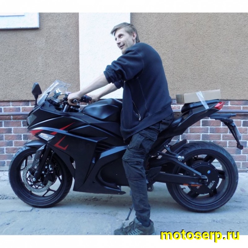 Купить  ====Электромотоцикл Kawasaki Ninja (Кавасаки Ниндзя) 4000W, ЛИТИЕВЫЙ аккум, торм. диск./диск.,кол. 17"/17"  (шт) (MOTO-SKUTER купить с доставкой по Москве и России, цена, технические характеристики, комплектация фото  - motoserp.ru