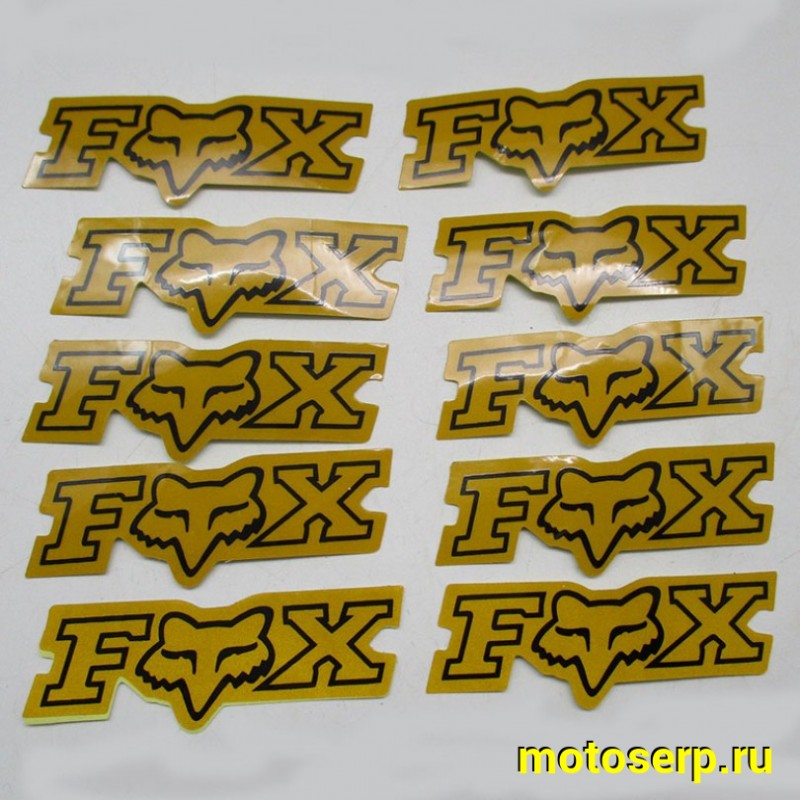 Купить  Наклейка FOX (7x2см) (цв. желтый)  (комп) (0 купить с доставкой по Москве и России, цена, технические характеристики, комплектация фото  - motoserp.ru