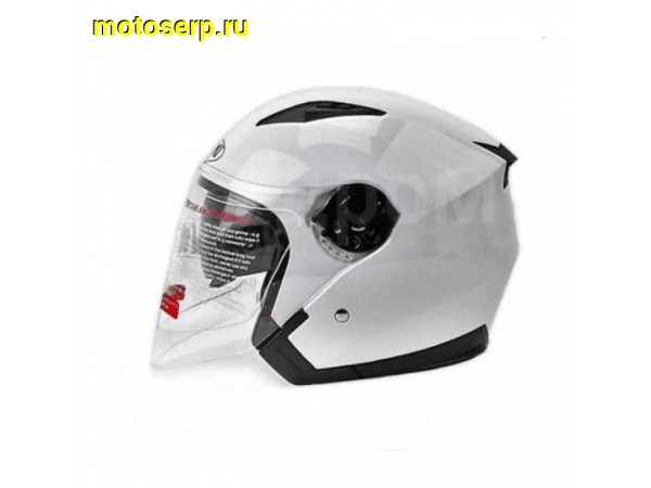 Купить  Шлем открытый  со стеклом Ataki JK526 SOLID белый глянцевый XL (шт) (SM 823-4954 купить с доставкой по Москве и России, цена, технические характеристики, комплектация фото  - motoserp.ru