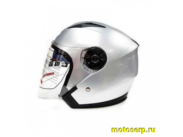 Купить  Шлем открытый  со стеклом Ataki JK526 SOLID серебристый глянцевый L (шт) (SM 823-1370 купить с доставкой по Москве и России, цена, технические характеристики, комплектация фото  - motoserp.ru