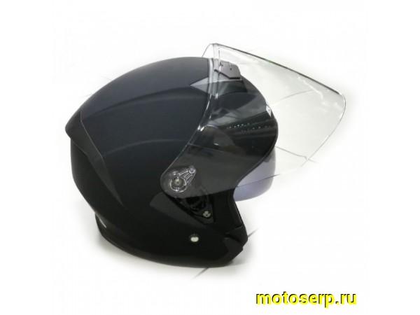 Купить  Шлем открытый  со стеклом Ataki JK526 SOLID черный матовый M (шт) (SM 823-6536 купить с доставкой по Москве и России, цена, технические характеристики, комплектация фото  - motoserp.ru