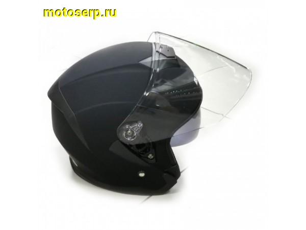 Купить  Шлем открытый  со стеклом Ataki JK526 SOLID черный матовый L (шт) (SM 823-5835 купить с доставкой по Москве и России, цена, технические характеристики, комплектация фото  - motoserp.ru