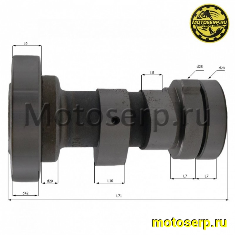 Купить  Распредвал 156FMJ 140см3 двигатель YX140.(шт)  (TATA 702000006 купить с доставкой по Москве и России, цена, технические характеристики, комплектация фото  - motoserp.ru