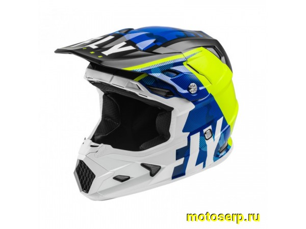 Купить  Шлем Кросс FLY RACING TOXIN TRANSFER синий/Hi-Vis желтый/белый (2021) XL (шт)  (SM 941-6295 купить с доставкой по Москве и России, цена, технические характеристики, комплектация фото  - motoserp.ru