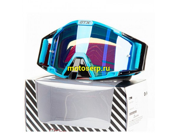 Купить  Очки мото Кросс GTX 5025 черно/голубые (шт)  (0 купить с доставкой по Москве и России, цена, технические характеристики, комплектация фото  - motoserp.ru