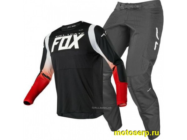 Купить  Джерси + штаны  для мотокроса (футболка и штаны)  Fox 360 Delicate черно-красный-белый (M) (комп) (0 купить с доставкой по Москве и России, цена, технические характеристики, комплектация фото  - motoserp.ru