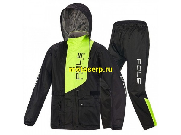 Купить  Дождевик (куртка+брюки) POLE PL-36 черно-зеленый (XXL) (комп) (МотоЯ купить с доставкой по Москве и России, цена, технические характеристики, комплектация фото  - motoserp.ru